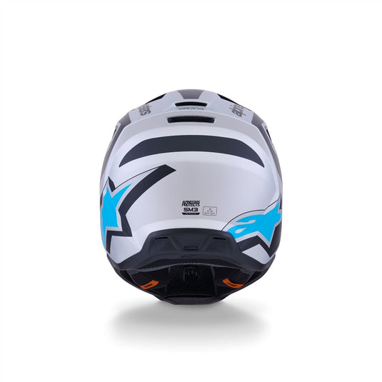 Alpinestars S-M3 Heat Helmet Silver/Blue/Black Matte
