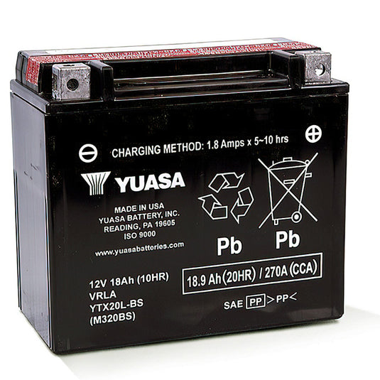 YUASA YTX20LBSPK - comes with acid pack