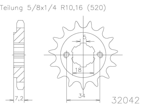 SPROCKET FRONT PSYCHIC HONDA 13T