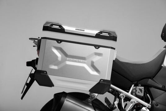 SW MOTECH TRAX ADVENTURE SIDE CASE LEFT ALUMINUM 37L SILVER