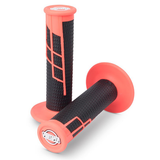 Load image into Gallery viewer, Clamp On Grip - 1/2 Waffle - Neon Red Black
