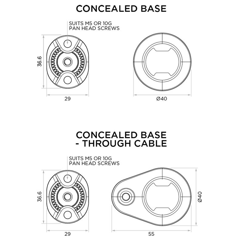 Load image into Gallery viewer, 360_Concealed-BASES_Tech_Specs
